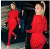 Tracksuits Clothes Womens Designer Sexy Club Party Hollow Out See Through Two Piece Pant Matching Set Women Turtleneck Shirt Tops Leggings Skinny Outfit for Womans