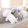 Kawaii Cat Plush Toy Stuffed 35cm 50cm 65cm Lying Cat Pillow White Grey Kids Toys Birthday Gift for Children 220516