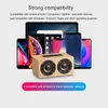 Bluetooth Speaker Subwoofer Hands-Free Red Wood Grain Dual Louderspeakers Super Bass With Mic 3.5Mm Aux-In Tf Card Bt 4.2
