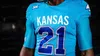 MCeoC202 Kansas Jayhawks 2021 Throwback-Inspired Homecoming NCAA College Football Jersey JALON DANIELS VELTON GARDNER KWAMIE LASSITER II KENNY LOGAN