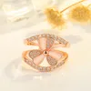 Anéis de prata dourada Coração de dupla camada fofo Lucky 3 Folhas de trevo de folhas anéis de abertura para jóias femininas