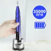 Profession Nail Art Equipment 35000rpm Cordless Rechargeable Manicure Nail Drill Machine