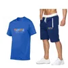 Marka Trapstar Mektup Baskı Erkeklerin Trailsuit O-Neck Yaz Üstleri ve Şortları Setler İki Parça Jogger Kıyafet Moda Adam Giyim Set Giysileri Erkekler