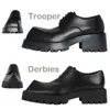 2022 남성용 귀여운 Rhino Horn Shoes 성격 이상한 가죽 신발 Mens Derbies Derby Shoe Square Toe Mans 플랫폼 옥스포드 높이 증가