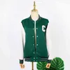 Letter Bordado Menas de bombardeiro masculino New Cheget Patchwork High Street Windbreaker Fashion Baseball Uniform Men Green Clothing T220816