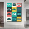 Dipinti Controller per videogiochi Canvas Art Poster e stampe Immagine da parete per sala giochi per giocatore Ragazzo Decorazione5287718