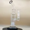 10 Inch Hookah Glass Bong Recycler Pipes Water Bongs Smoke Pipe Smoke Pipes Bongs Water Bottles Dab Rig 14mm Female Joint