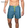 Samlona Plus SIze 3xl Men Casual Shorts Bohemain Flower Print Beach Shorts Male Drawstring Short Pants Sexy Mens Clothing 2022 Y220420