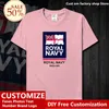 Inglaterra Marina camiseta personalizada Jersey Fans DIY Nombre Número camiseta High Street Fashion Hip Hop suelta camiseta casual 220609