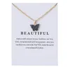 Lindo collar colgante de mariposa acrílica Declaración de animales dulces Joyas de gargantilla con tarjeta de regalos para mujeres