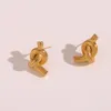 Stud Design creativo Orecchini annodati esagerati Exaged Kodated Gioielli alla moda inossidabile oro inossidabile per WomenStud