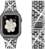 Diamonds Cases +Luxury Stainless steel Metal StrapS Chain Bracelet Diamond WatchBand Bracelet For Apple Watch 6 5 4 3 2 1 Se7 41MM 45MM 42MM 44MM 40MM 38MM watches cover