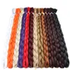 Hair Bulks Synthetic Hairs Extensions Jumbo Braiding Colofrul 41 inch Braid Wholesale Red Blue