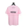 Magliette estive a maniche corte Designer T-shirt da uomo con stampa di cani e gatti T-shirt casual da donna rosa bianca Taglia XS-L