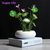 White Daffodil Ceramic Flower Pot Chinese Modern tic Plant Bowl Lotus Living Room Water Porcelain Y200709