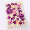 装飾的な花の花輪40x60cmシルクローズフラワーシャンパン人工結婚式の装飾壁ロマンチックな背景秘跡