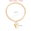 Collier avec pendentif en forme de cœur pour femmes et filles, chaîne de clavicule épaisse, bijoux cadeau de Couple Grunge, 2022