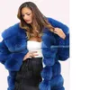 Rozmiar plus 4xl Faux Kurtka Kobiet moda naśladowanie norki Lady Blue Wspaniała obfitość furta parka kobieta odzież wierzchnia T220810