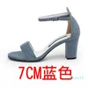 Sandals Summer 2022 أحذية عالية الكعب للمرأة الفاخرة للنساء (5 سم-8 سم) جودة غير رسمية AZ1