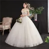Andra bröllopsklänningar vestido de noiva 2022 sexig båthals från axel vintage klänning plus storlek applikation paljetter prinsessan brud gownoth