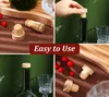 Narzędzia barowe wina stopps butelka stapper drewno korki t-clug uszczelniające narzędzie korek sn4590