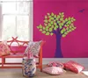 Vägg klistermärken stora träd barnkammare dekal barn flicka baby rum dekor med blad och fåglar konst affisch väggmålningar a153