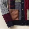 Sweaters voor heren Coard Cardigan Lange mouw Patchwork herfst winterknoppen trui mannen etnicmen's
