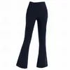 womens Yoga clothes summer flared woman flare pants high-waisted tight-fitting belly show figure sports yogas nine-point