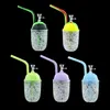 Silicone Water Pipe Hookah Creative Shisha Beverage Cup Two Styles Multiple Colors Food Grade Materials With Clear Glass Bowl Removable Bottle Shaped Mini Bong