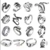 Оптовая смеси MTI-Design Mix Lot Animal Sier Punk Ring Mens Rocker Cool Alloy Ring