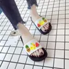 Zapatillas 2022 sandalias mujeres verano sandía de sandía piña linda estampado de frutas de fruta