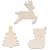 Christmas Decorations Set Tree Pendant DIY Wooden Ornaments Hanging Decor Festiveal Gift For Family DecorationChristmas