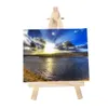 Houten mini -ezel frame driehoek trouwtafelkaart stand -houder houder houder kinderen schilderen ambachtelijke kunstenaar benodigdheden