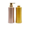 6pcs 500 ml de champú dorado botella recargable compactos de gel de ducha rosa desinfectante de mano rosa frasco vacío recipientes cosméticos empaquetado de botella