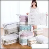 Storage Bags Home Organization Housekee Garden Convenient Vacuum For Clothes Pillows Bedding Blanket More Space Save Compression Travel Ha