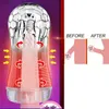 Nxy masturbators seks trener pochwy kieszonkowy sextoy pour homme dla mężczyzn Crystal Masturbador Cup Mężczyzna masturbator kurwa masaż obrotowy 220507