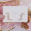 Stud Silver Needle Exquisite Inlaid CZ Big Dipper Earring For Women Charm High Quality Ear Bone Clip Födelsedagspresent Dale22 Farl22