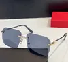 남성과 여성을위한 선글라스 여름 스타일 안티 - 자외선 레트로 0828S 플레이트 금속 광장 Frameless 패션 안경 무작위 상자