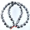 WOJIAER No Magnetic Materials Hematite Stone Ghost head Beads 8x10mm For DIY Jewelry Making Necklace Bracelet BL307