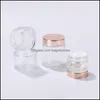 PACKING BELEIDSEN Office School Business Industrial Frosted Glass Cream Jar Clear Cosmetic Bottle Lotion Lip BA DHQPZ