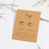 12 Constellation Stud Earrings for Women Zodiac Sign Metal Jewelry Astrology Leo Libra Aries Gold Earrings Female Birthday Gifts GC1005