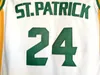 NCAA ST Patrick 24 Kyrie Irving 11 High School Basketball Jerseys Men Green White Team Away Breathable Pure Cotton Shirt For Sport Fans Excellent Quality On Sale