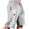 Mens Summer Summer Cotton Print disual shorts fitness strening gym clothing changing sweatshorts طول الركبة بالإضافة إلى الحجم القصير homme 220524