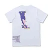 Vlones American Fashion Brand Blue Cartoon Face Big V Print