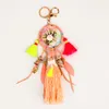 Keychains Summer Beach Bag Tassel Pendants smycken Keychain Bohemian Shell bildekoration Tyckel Ring Emel22