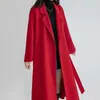 MM Feminino Designer de Lã Casaco de Lão Luxo Max Max de alta qualidade Jackets longos Jackets Dupla lados Ripple Cashmere Casats Fashion British British