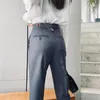 Summer Office Lady Casual Gray Suit Pants Female Classic Black Nine-point Women Streetwear Trendy Straight-leg 220325