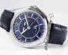 ZF Fiftysix Complete Calendar A2460 Automatic Mens Watch 40mm Steel Case Blue Dial Silver Number Moon Phase Leather Strap 4000E-000A-B548 Super Edition Puretime 02a1