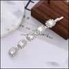 Hair Clips Barrettes Jewelry Clear Crystal Rhinestone Barrette For Women Drop Delivery 2021 N84Ep