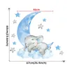 Baby Boy Elephant Sleeping Moon Wall Stickers per la camera dei bambini Baby Nursery Room Decoration Stickers murali Home Decor Cartoon Animal 220727